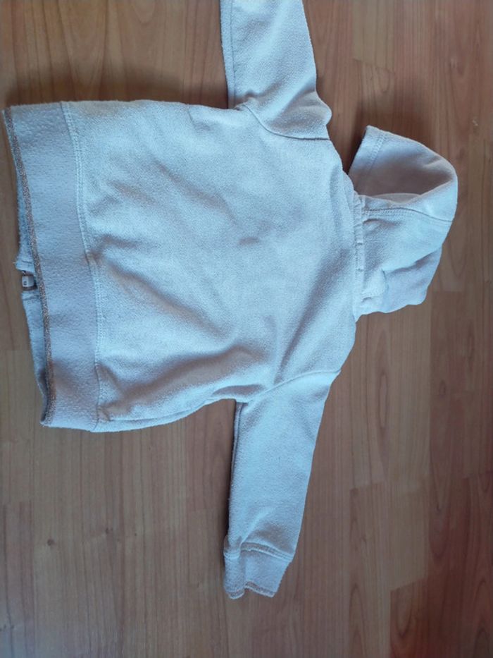 Joli sweat rose pâle pailleté 18 mois - photo numéro 5