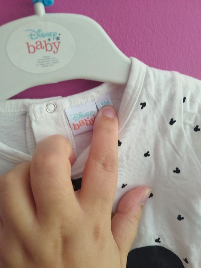 Tee-shirt manches longues garçon mickey Disney taille 3 mois b6 - photo numéro 3
