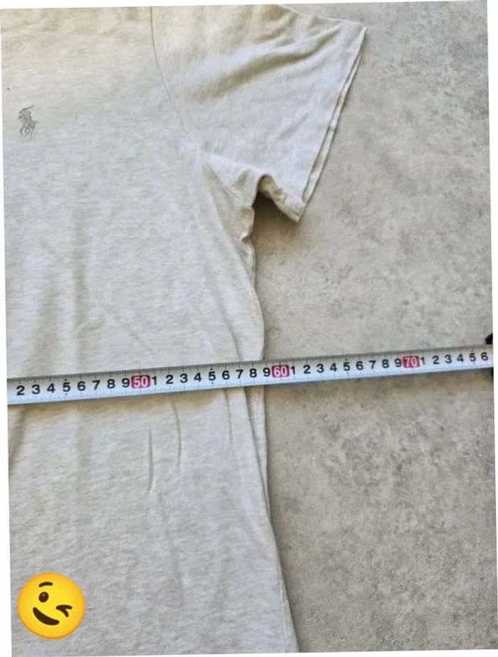 T-shirt Ralph Lauren XL coupe col rond Beige Homme Men tee112 - photo numéro 6