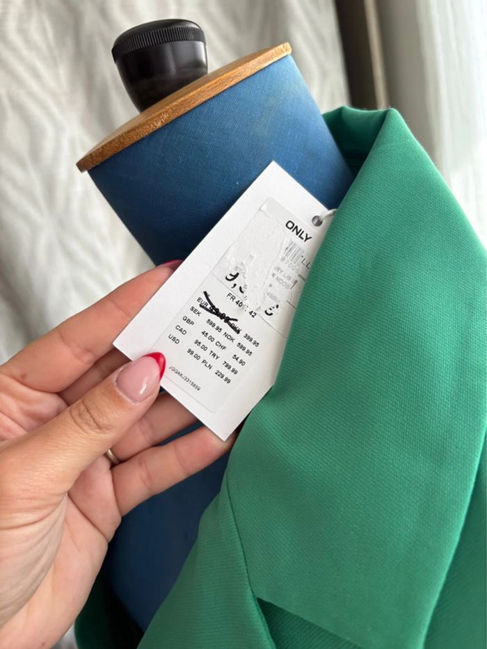 Veste blazer Only - vert - neuf avec étiquette - taille 38/M - photo numéro 4