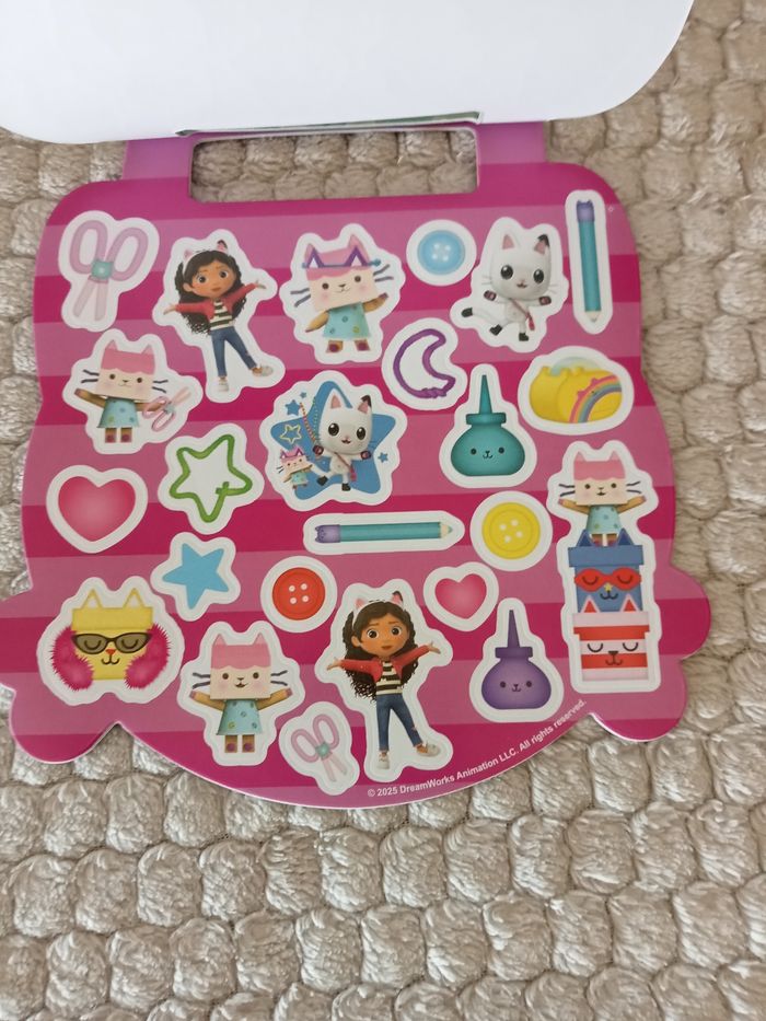 Carnet de 6 fiches stickers gabby chat - photo numéro 5