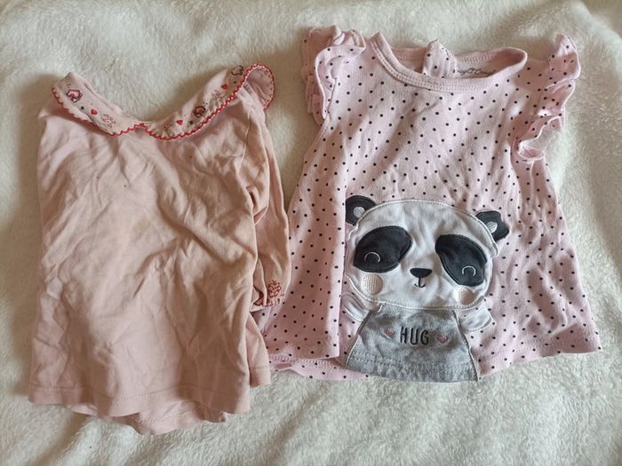 Lot 5 hauts + 1 pantalon orange - T9 mois - photo numéro 5
