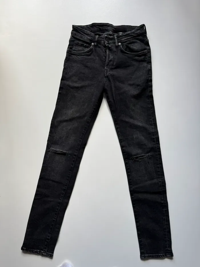Jeans skinny noir gris H&M / Jeans à trous