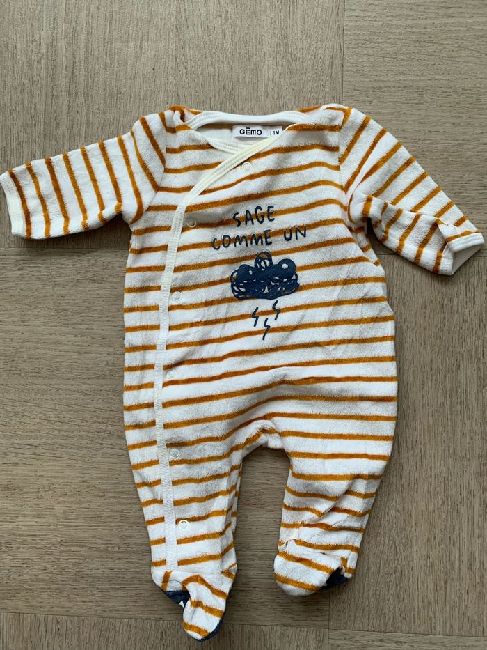 Pyjama velours taille 1 mois Gémo
