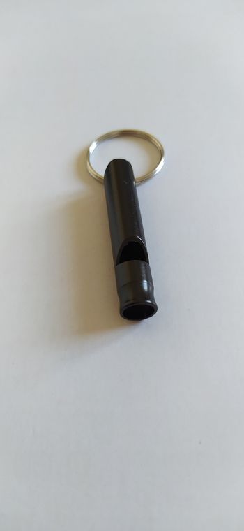 Sifflet porte clé de survie noir