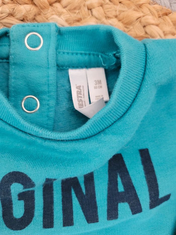 Sweat bleu - Taille 3 mois - photo numéro 3