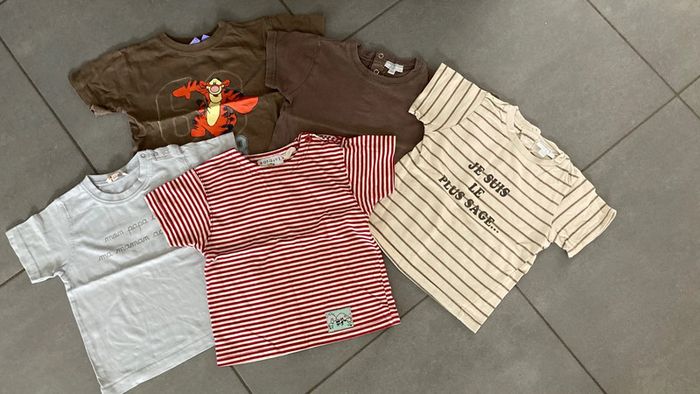 Lot ensemble vêtement tee shirt 2 ans 24 mois garçon