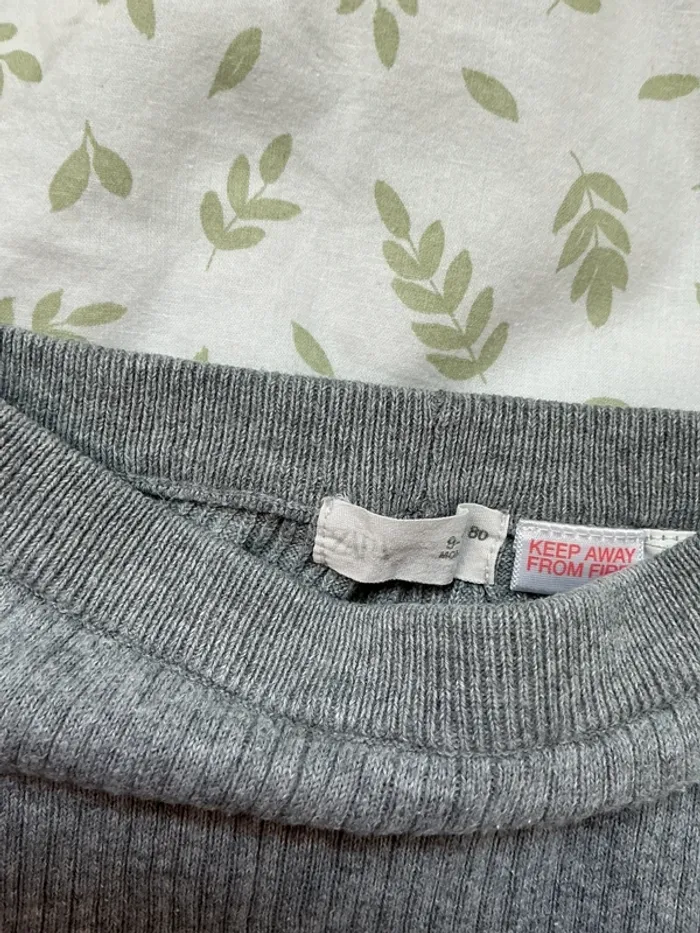 legging côtelé gris zara 9/12 mois - photo numéro 5