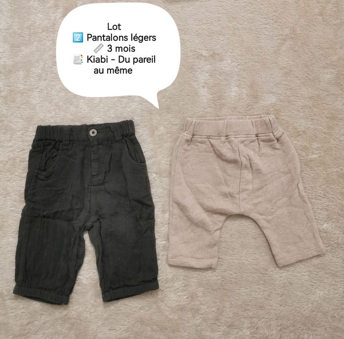 Lot de 2 pantalons legers 3 mois