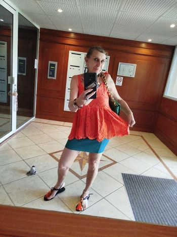 Top broderie IT HIPPIE S/M Corail l