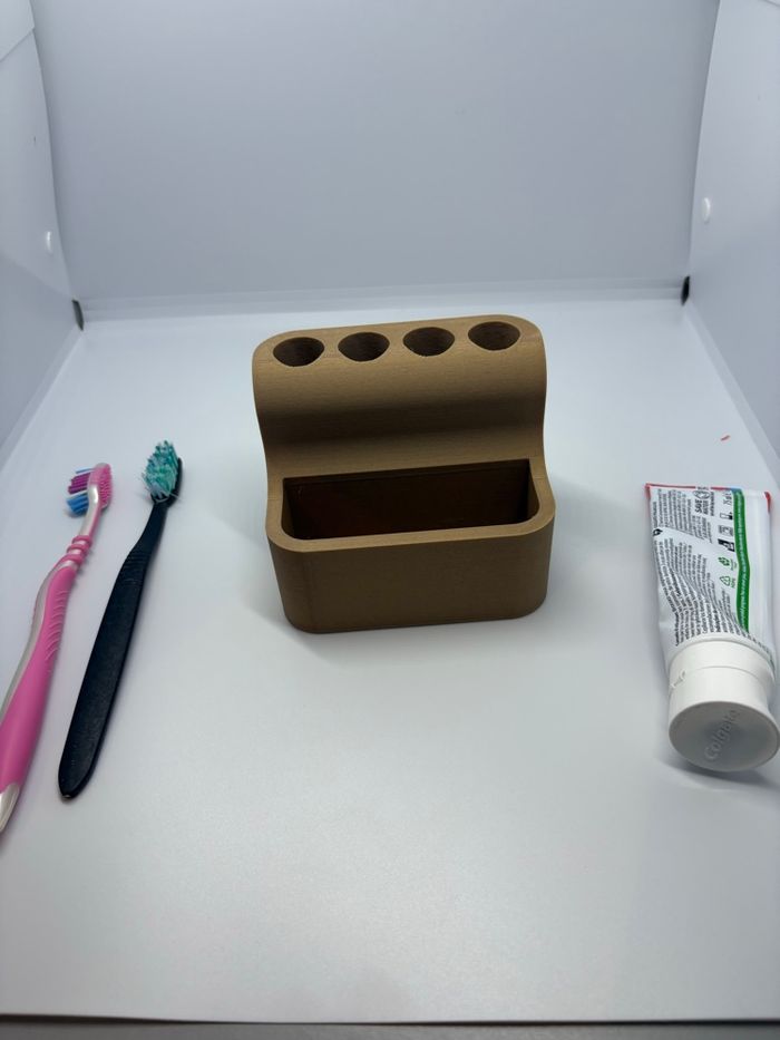 Porte brosse à dent finition bois - photo numéro 2