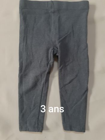 Legging chaud doublé hiver fille gris - Kiabi - 3 ans