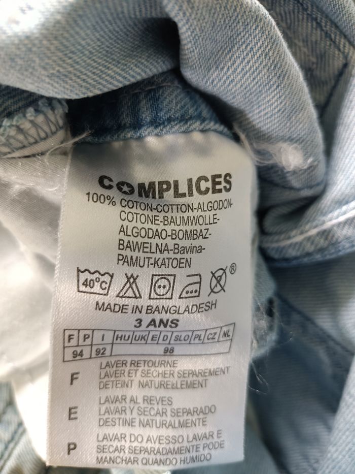 Robe salopette jeans complices 3ans - photo numéro 3