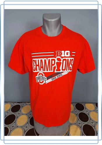 tee shirt vintage blue 84 / big 10 ohio state champions 2017/ rouge taille L (418)