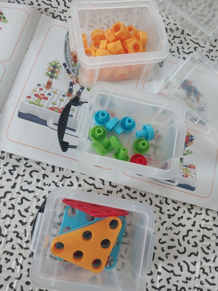 jeu de construction enfant visseuse électrique design & drill + accessoires éducatif motricité fine - photo numéro 6