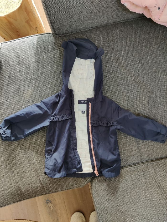 Imperméable bleu marine et rose kiabi