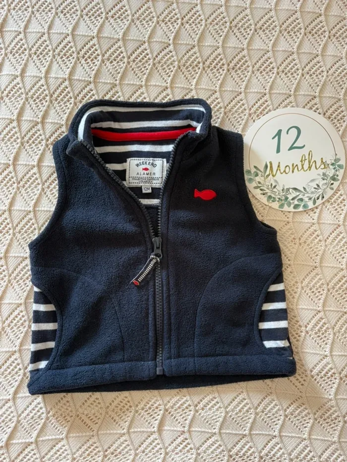 Veste polaire sans manche 12 mois