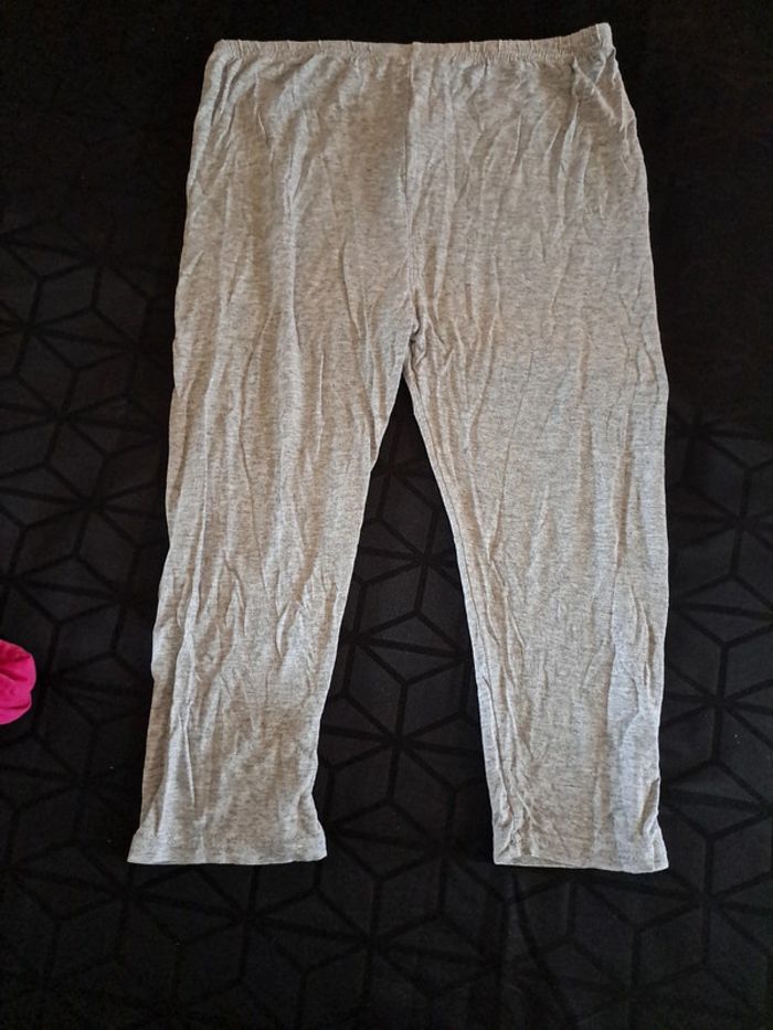 Lot de 2 leggings courts gris et rose taille unique - photo numéro 3