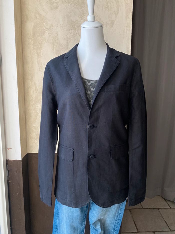 Blazer noir en lin Adrexx M - photo numéro 5