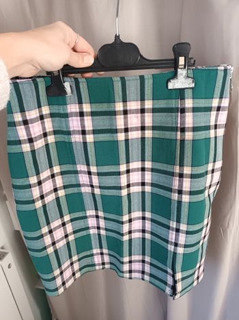Jupe à carreaux verte taille L