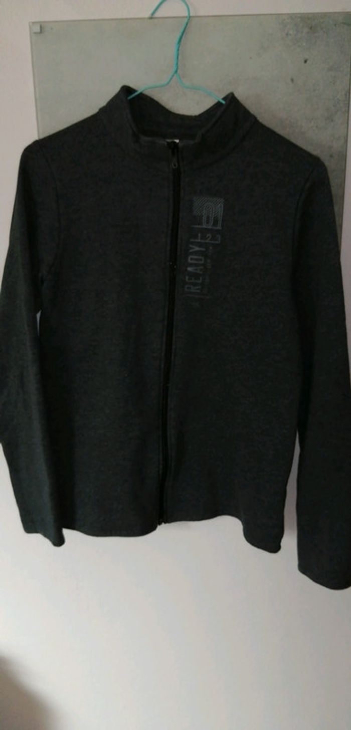 Veste jogging zippée anthracite