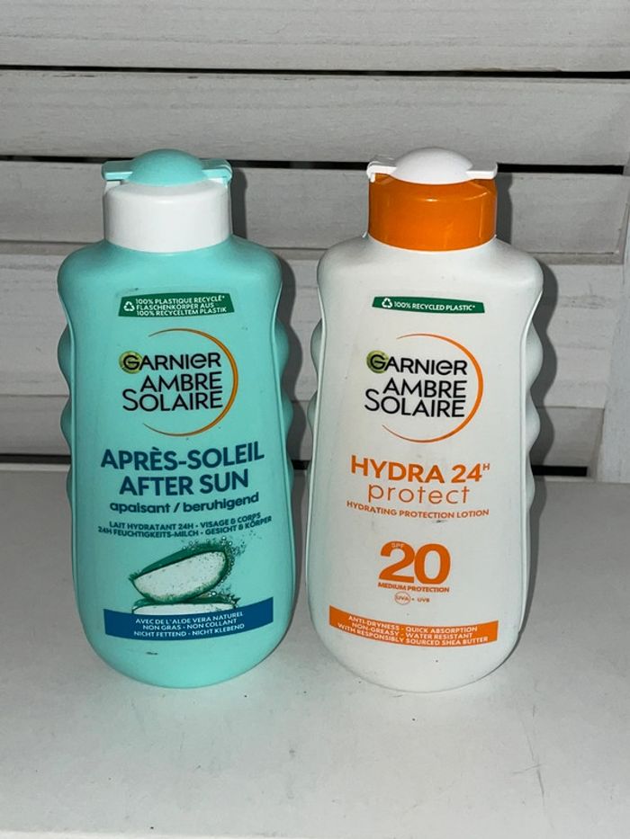 Lot crème Solaire + après soleil Garnier