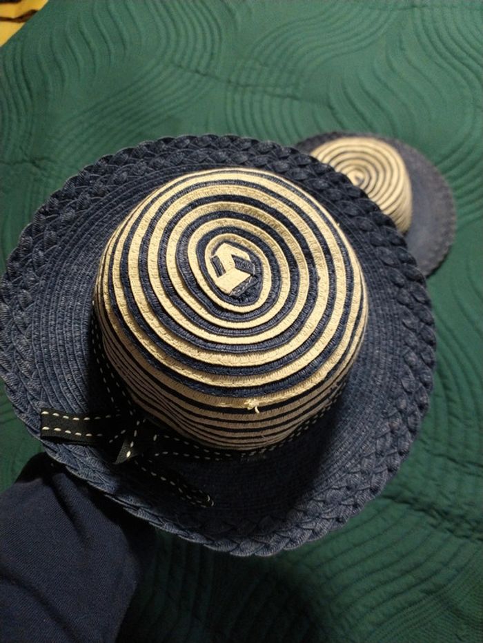 Lot de 2 chapeau bleu et blanc - photo numéro 4