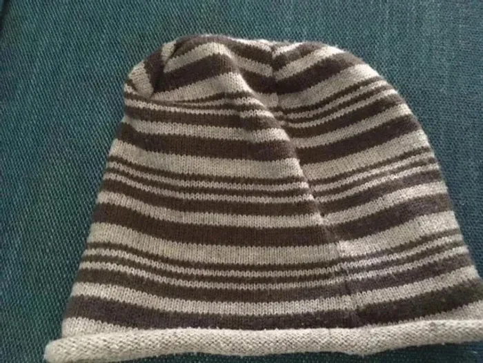 Bonnet rayé bébé garçon – 47 cm (6-12 mois) - photo numéro 2
