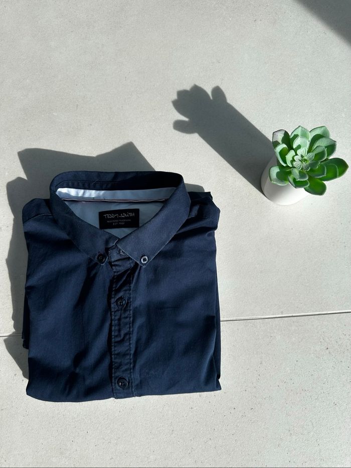Chemise Teddy Smith bleu marine taille M 👔 - photo numéro 5