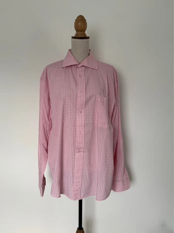 Chemise camisa blanc rose blouse fluide Camicia Overhemd folder Blusa Camicetta homme hombre