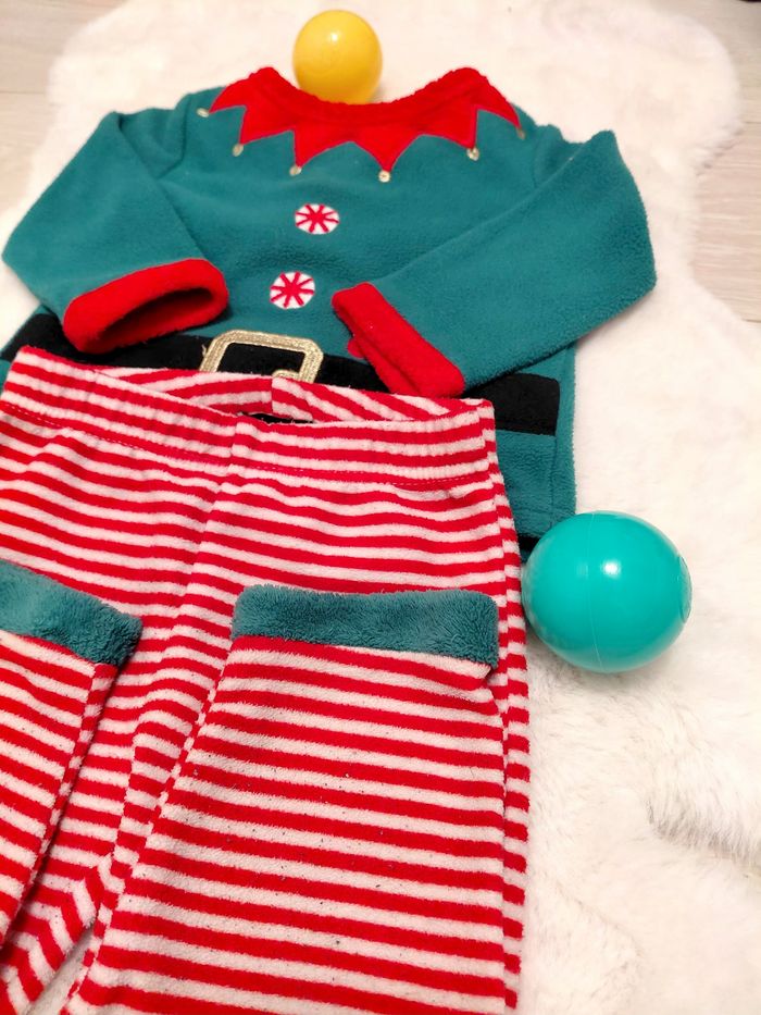 Pyjama de lutin pour Noël 80 cm 12-18 mois - photo numéro 2
