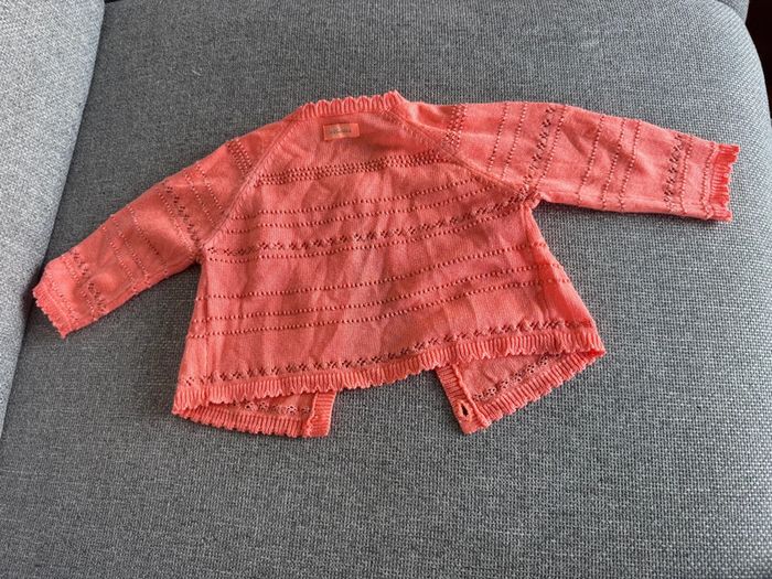 Gilet court catimini orange 6 mois - photo numéro 3