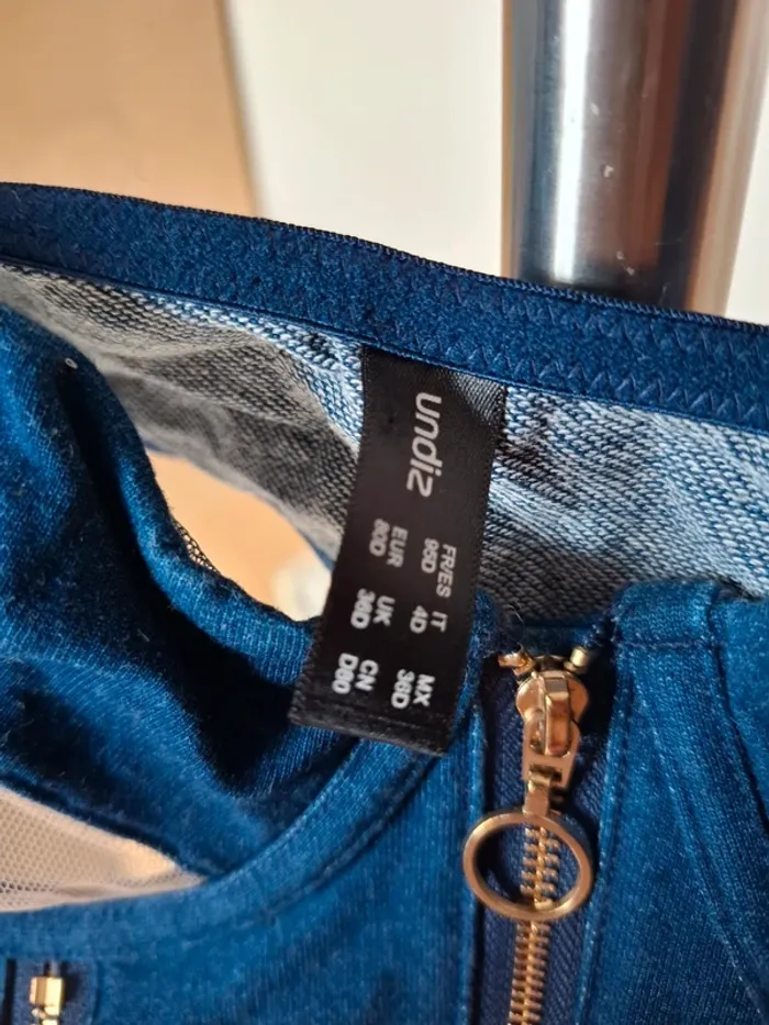Corset soutien gorge undiz en jean 95C avec fermeture éclair - photo numéro 2