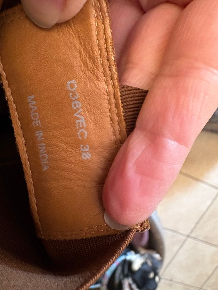 Bottines geox p38 portées une fois marron - photo numéro 8