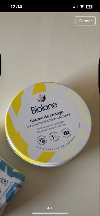 Baume de change Biolane 100ml
