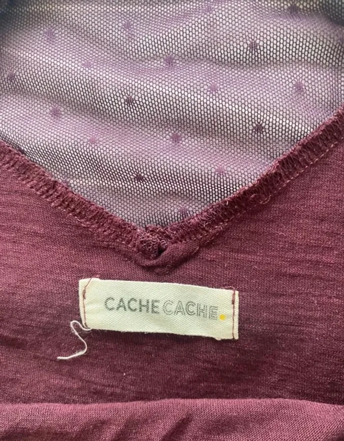 T-shirt violet cache cache - photo numéro 6