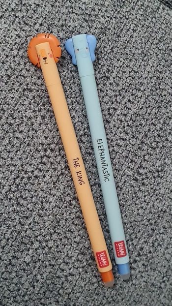 Legami Effaçables Lion 🦁+ Éléphant 🐘du Set Savane 2024 = 2 Stylos Neufs