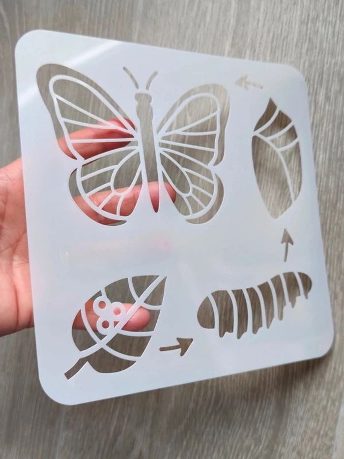 Pochoir du cycle de vie du papillon - photo numéro 3