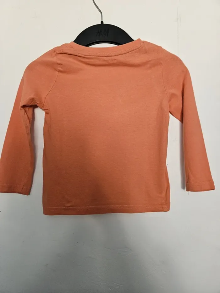 T-shirt à manches longues garçon - Taille 3 ans (90-97cm) - Kiabi - Orange imprimé skate - photo numéro 4