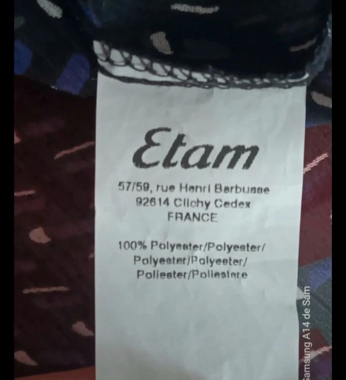Chemise violette transparente etam taille 38 - photo numéro 3