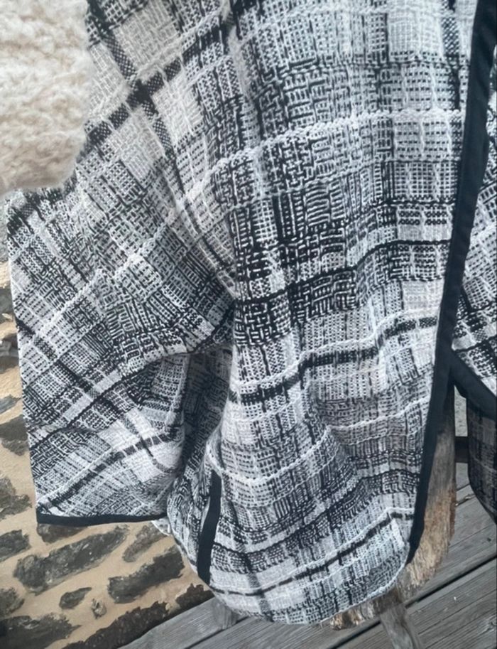 Poncho en laine gris noir - H&M - photo numéro 5