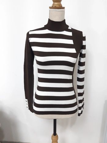 Pull fin rayé T36