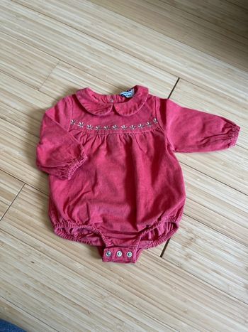 Barboteuse velours rose