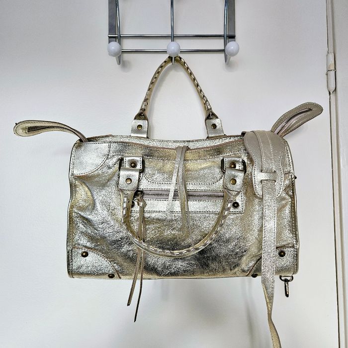 🇮🇹Grand Sac a main 100% Cuir D'orée avec Bandoulière🇮🇹