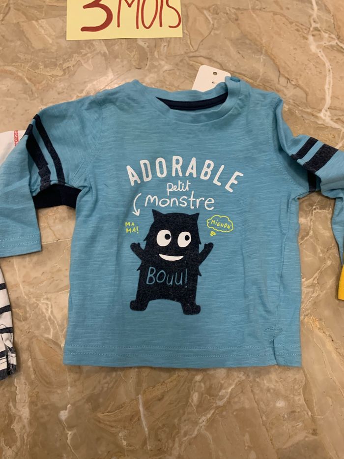 Lot de 3 t shirts manches longues - photo numéro 2