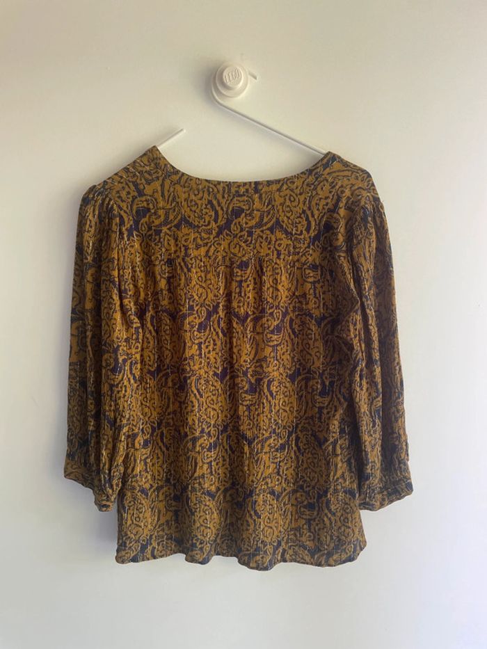 Blouse Maison 123 motifs et rayures métalliques - Taille 40 - photo numéro 4