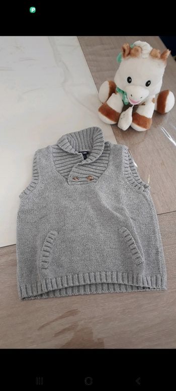 Pull gris sans manche