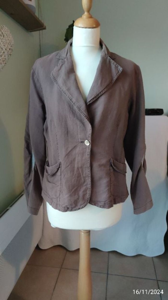 Veste en lin et coton T38