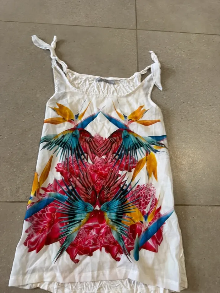 Haut sans manches 3 suisses collection multicolore, taille 34/36, très bon état