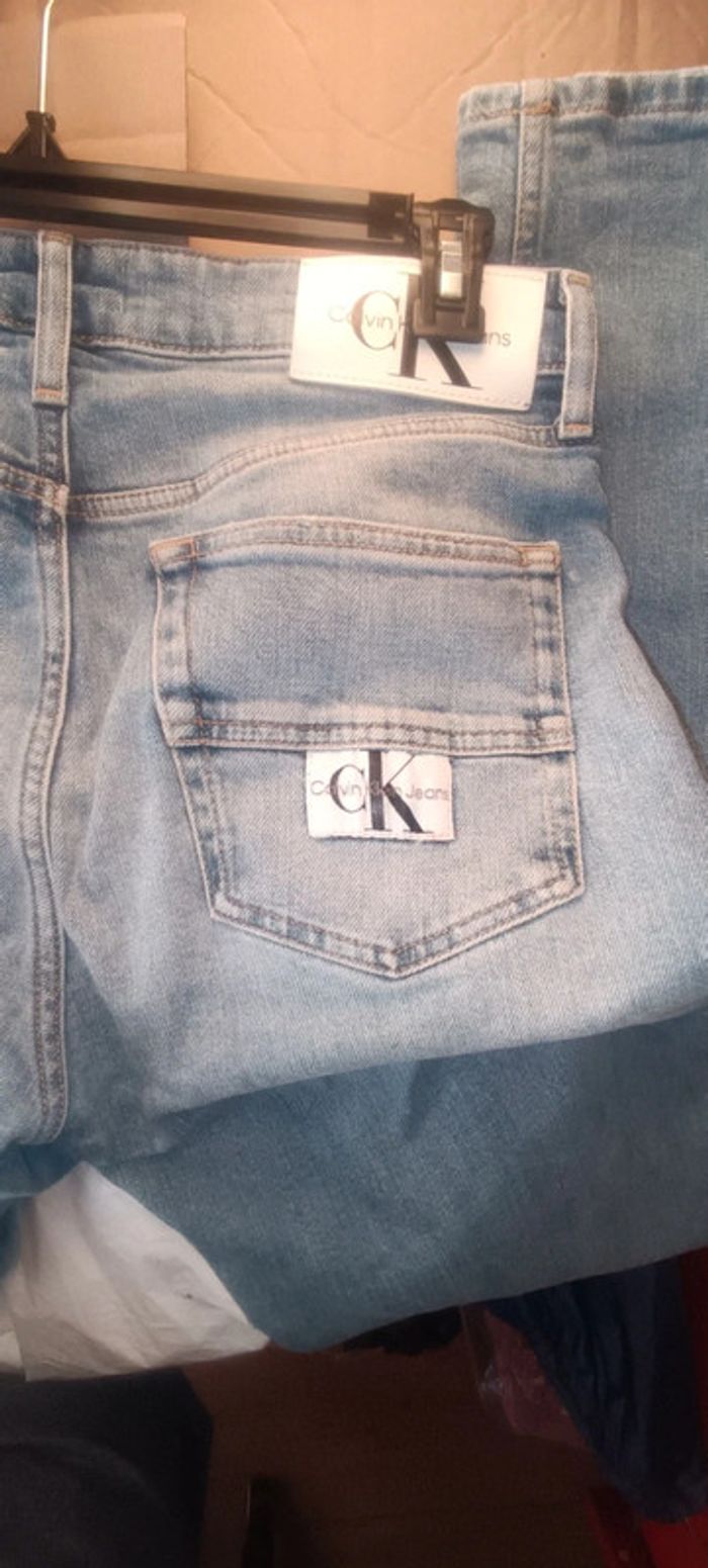 Pantalon jean bleu Calvin Klein - photo numéro 9